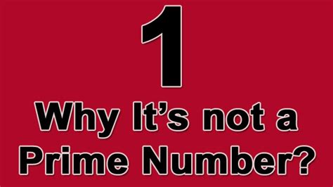 why is 1 not a prime number.